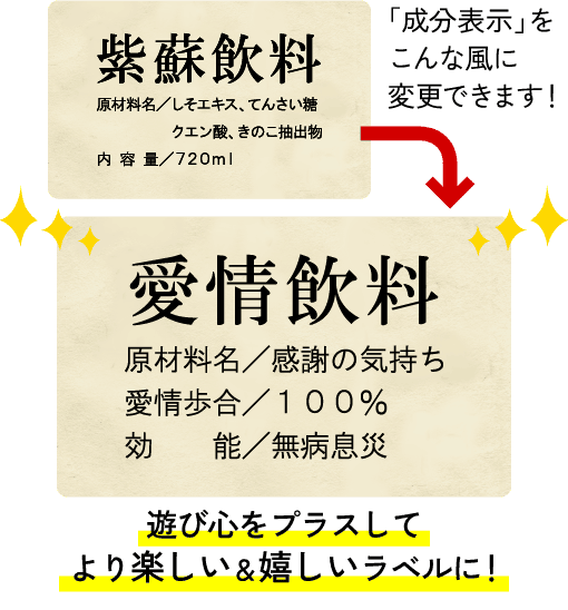 成分表示サンプル